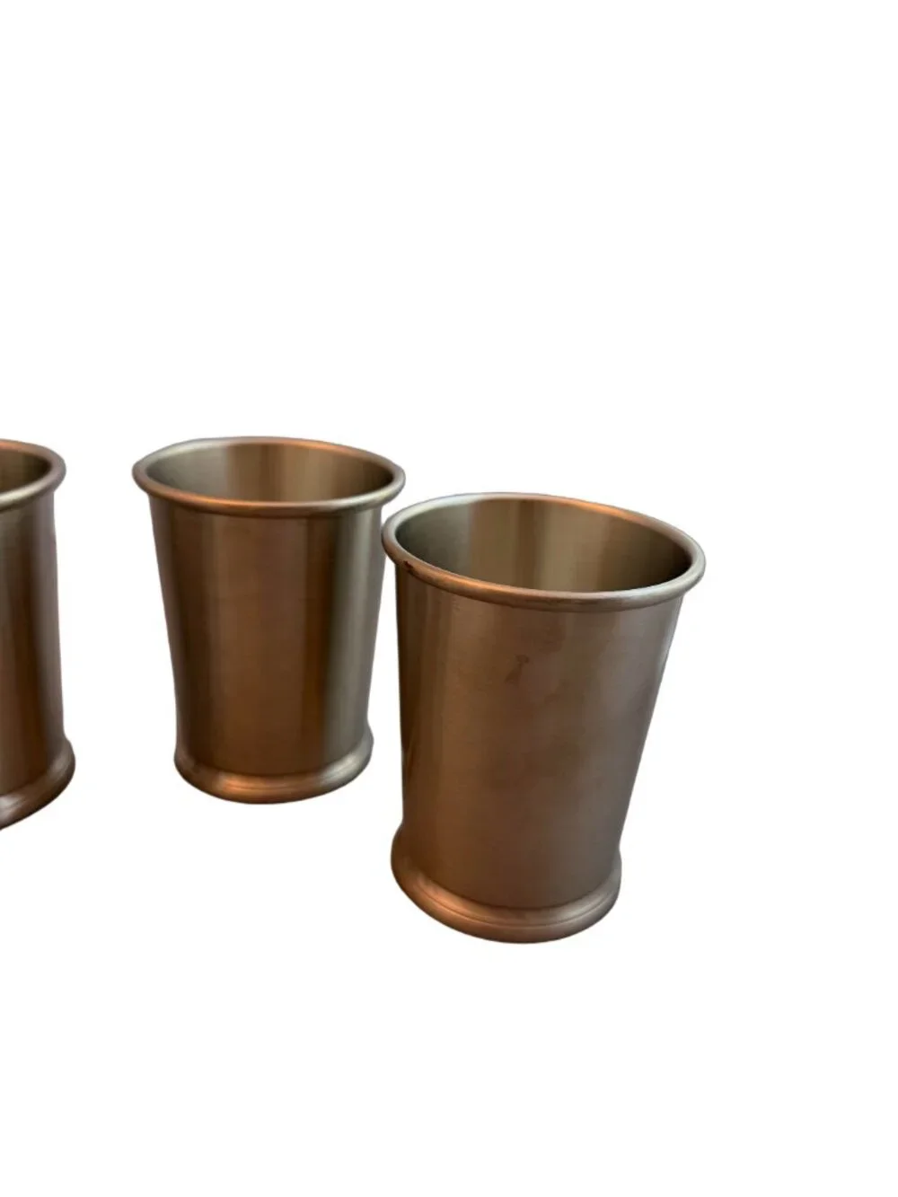 Web Pewter Pewter Mint Julep Cups Set of 4 Metal Barware Drinkware Cylindrical